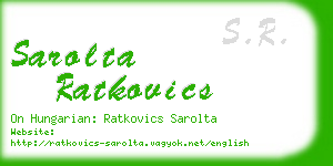 sarolta ratkovics business card